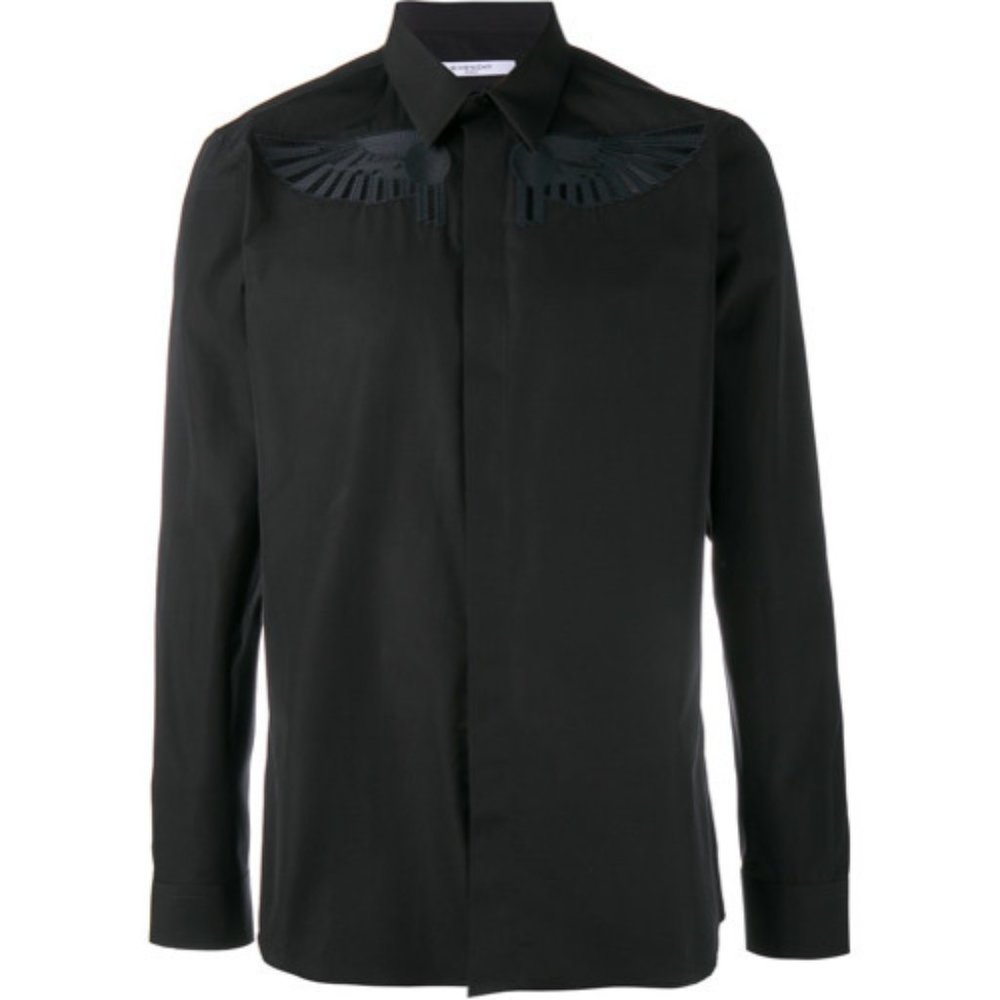 Givenchy Wing Embroidered Long Sleeve Shirt